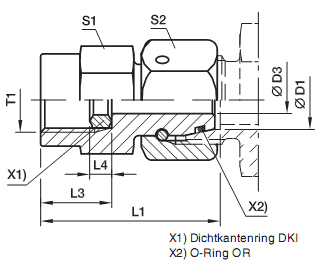 MAVE - Manometerverschraubung mit Dichtkegel
