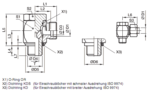 WH-R-KDS - Hochdruck-Winkel-Schwenkverschraubung